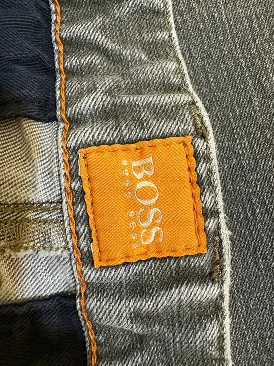 Hugo Boss BOSS Gray Denim Jeans Men’s 36x36 Slim Straight Washed Designer Pants - Picture 4 of 13
